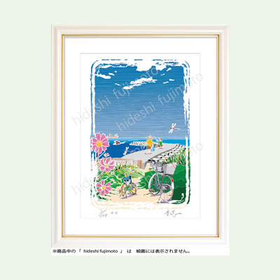 ふじもと秀志絵画ーコスモス風景